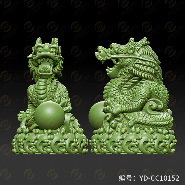 【龍】玉雕機(jī)平面浮雕圖紙YD-CC10152
